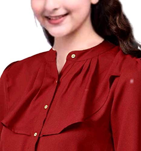 ORIEX Women Slim Fit Top Maroon 11-12 Yrs 3
