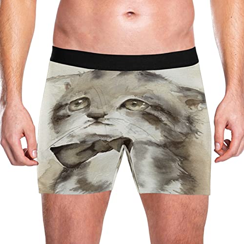 Bóxer para hombre elástico Vnurnrn evita rozaduras con calzoncillos de gato ultrasuaves 2
