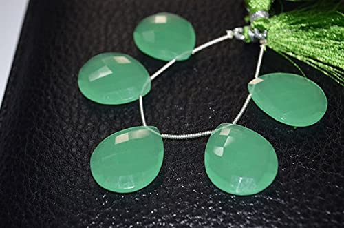 Chryso Chalcedony Quartz pierres gemmes poires facettées 20x25 mm pour boucles