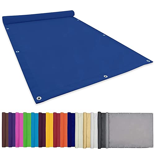 CHBIN Voile d'Ombrage Étanche 2x2M Protection des Rayons 95% UV Terrasse Voiles Ombrages Auvent Pare-Soleil avec Oeillets, Cordons pour Jardin Terrasse Balcon Camping, Bleu Foncé, 22073