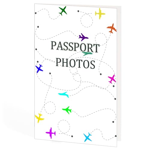 100 Pcs Passport Photo Holder Folders 5.31 x 3.54 Inch with Compartment to Place Photos Safely for Customers Deliver Pictures