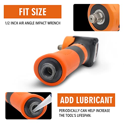 1/2 Inch Air Angle Impact Wrench,Workpad 370 Ft-Lb 9.78Cm Long Handle Air Impact Wrench #TOP3