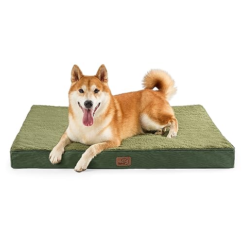 Bedsure Cama Perro Ortopética Grande - Colchón Perro Lavable y Desenfundable, Cojín Perro Viscoelástica con Espuma …