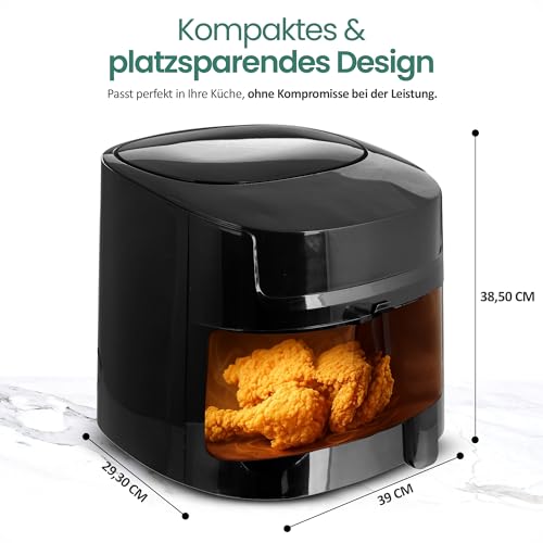 Foto von Emerio riesige digitale Heißluftfritteuse, TOP AirFryer, Frittieren ohne zusätzliches Öl, 7.2 Liter Volumen, 8 Automatik Programme, Cool Touch, BPA frei, schnelle Aufheizung, 1800 Watt, AF-129622.1