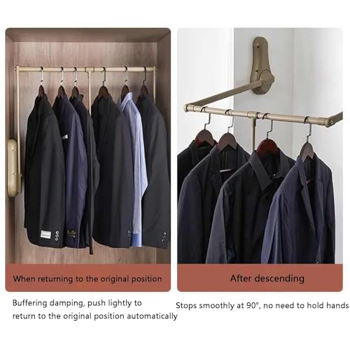 Tringle de penderie rétractable latérale extensible pour suspendre les vêtements - 6
