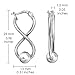 Hoops & Loops 925 Sterling Silver Infinity Figure Eight 8 Bead Twisted Click-Top Drop Earrings for Women