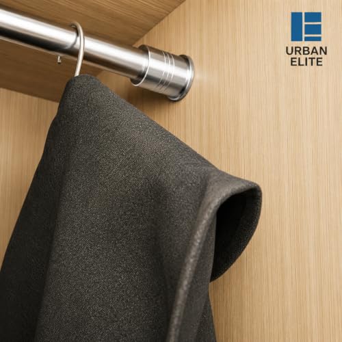 Image of Urban Elite Heavy Lining Curtain Bracket | Wall to Wall Bracket for 1inch Stainless Steel Curtain Rod and Wardrobe Rod Suitable for 25mm Curtain Pipe(Steel, White, Silver)- 4pcs