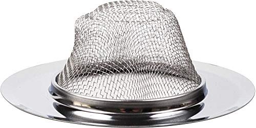 Stainless Steel Kitchen Sink Strainer: Heavy Duty Steel Mesh, Fits Most Sink Drains