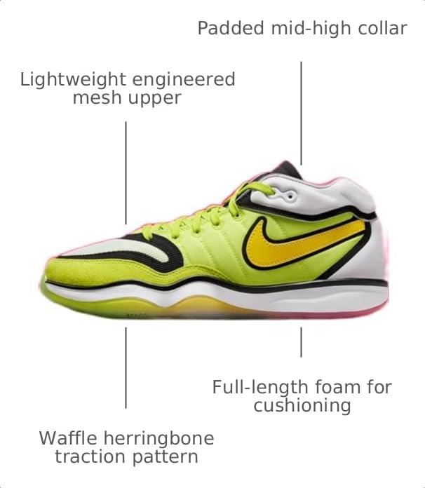 Image of Nike Air Zoom G.T. Hustle 2 (DJ9405-300) 10 - Cyber /Vivid Sulfer-White