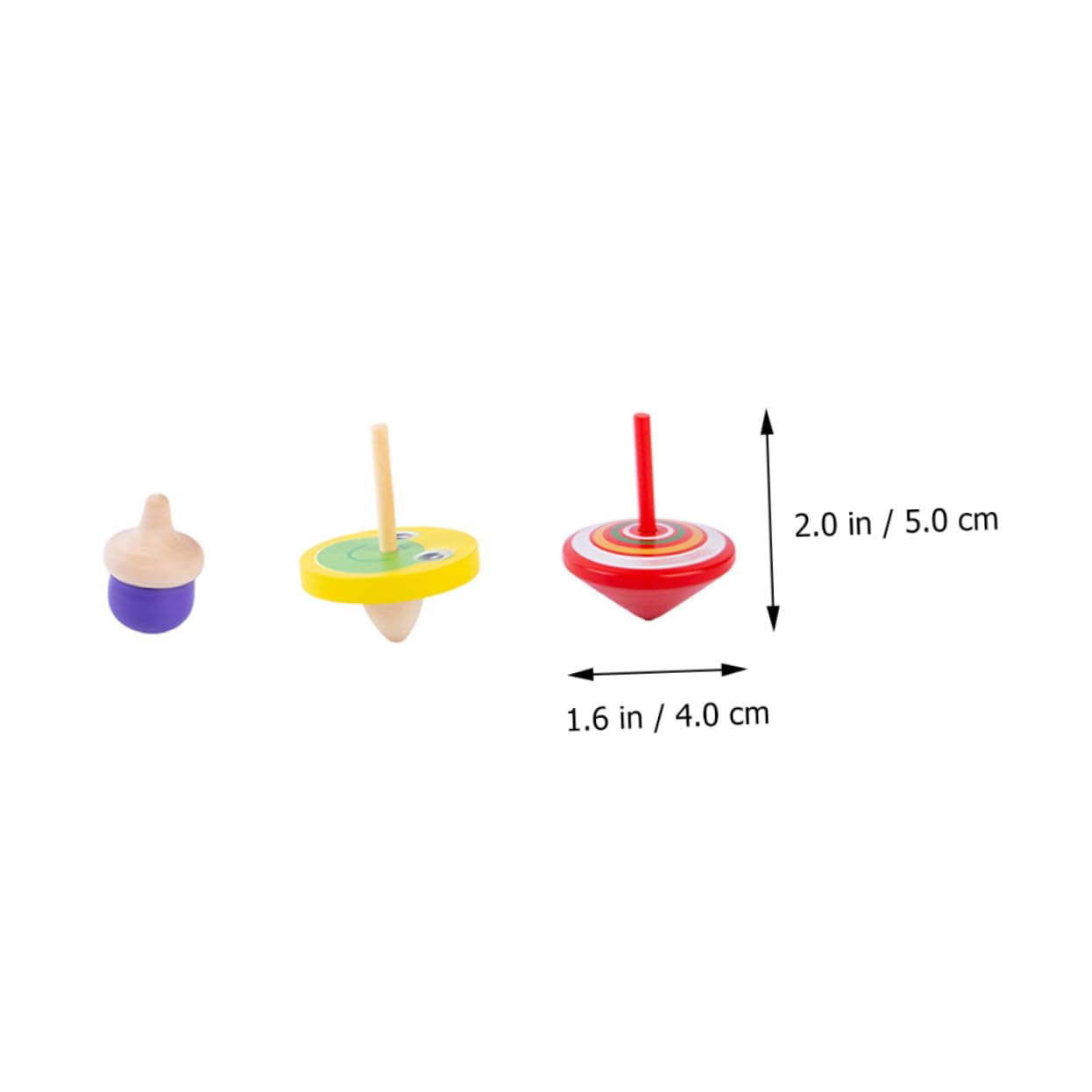 HANABASS Wooden Spinning Top Toy Gyro Toys for Boys and Girls Creative Gyro Small Rotating