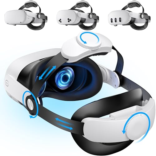 Image of Head Strap for Meta Quest 2 /3 /3S - 4-Way Adjustable VR Headset Strap Replacement with Enhanced Support & Comfort Upgrade - Elite Strap Alternative for Oculus Gaming