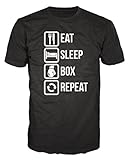 t shirt ufc reebok mcgregor Maschinenwaschbar Eat Sleep Box Repeat Funny T-shirt (M, Black)