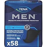 TENA MEN Adult Incontinence Shields for Men, Discrete Disposable, Comforatble Fit, Light Absorbency, 58 Count