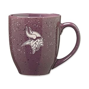 Rico Industries NFL Football Minnesota Vikings Primary 16 oz Team Color Laser Engraved Ceramic Coffee Mug
