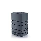 LANGLEBIG - Regenwasser-Wandtank Aqua Tower 450L aus hochwertigem Kunststoff, UV- und witterungsbeständig. Das robuste Design mit regelmäßigen Vertiefungen in der Oberfläche schützt vor dem Ausbeulen.