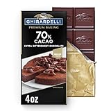 Ghirardelli Premium 70% Cacao Extra Bittersweet Chocolate Baking Bar, 4 Oz – Rich Dark Chocolate For Gourmet Desserts