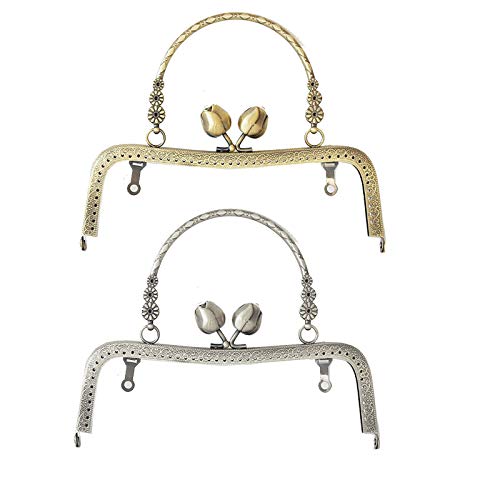 【Ampiamente usato】 La fibbia a bacio con elementi vintage è un accessorio indispensabile per il fai-da-te fatto a mano, che è molto adatto per portafogli, portamonete e borsette.
