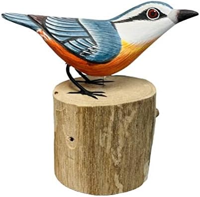 My Family House Hand Carved Wooden Bird Collection, Fair Trade, Natural Wood