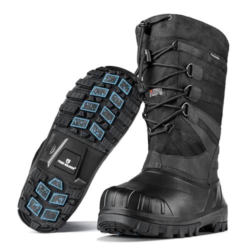 FREE SOLDIER Snow Boots for Men Waterproof...