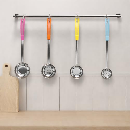 Portion Control Serving Spoons - (8 Piece Set) Restaurant Measuring Serving Ladle Utensils for Weight Loss, Bariatric Gastric Sleeve, Includes 2, 4, 6, 8 oz Solid & Perforated Scoops, 14-1/4" Long by JoyServe - Image 8
