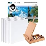 Jerry's Artarama Master Artist Oil Paint Set Includes Wood Art Supply Carrying Case Sketchbox w/Easel & 5-Pack 12x16 Canvas Panels for Painting