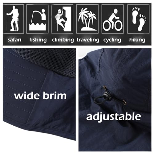 Sombrero de ala ancha con protección solar para hombre y mujer miniatura 3