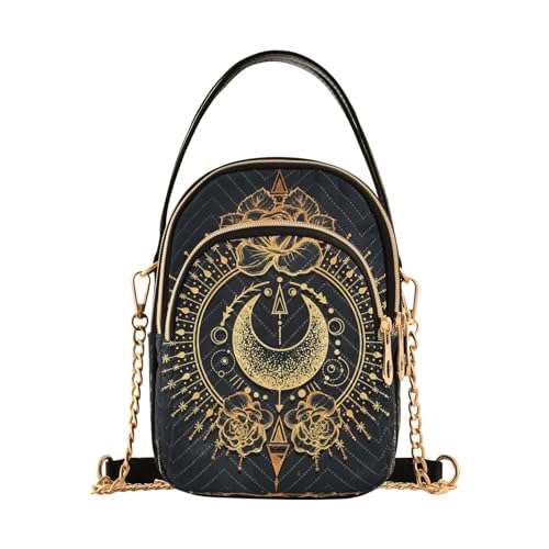 Crossbody Bags for Women Quilted Shoulder Bag Handbag with Chain Strap Cell Phone Crossbody Purses for Travel Women