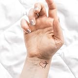 Faith Heart (Set of 2) - Heart Cross Temporary Tattoo/Heart Tattoo/Cross Tattoo/Religious Tattoo/Jesus Tattoo/Faith Tattoo