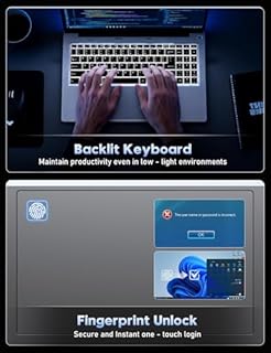 FUNYET Computer Portatile, 2026 Nuovo PC Portatile da 15,6 pollici, 32 GB di RAM, SSD da 1 TB,Laptop R7-6800H, Gaming Laptop IPS FHD 1920*1080 Notebook, 5000 mAh, Fingerprint scanner,backlit keyboard