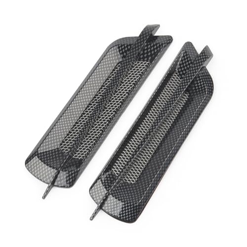 YIDELI ダミー ダクト サイド アクセサリー エアロダクト 車 ボンネット フェンダーダクト ドレスアップ 車 外装装飾 汎用 簡単取付 2個セット (カーボン調)