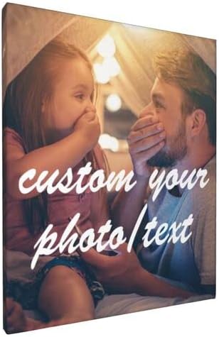 Fathers Day Custom Canvas Prints with Your Photos Picture and Text Personalized Wall Art Canvas Name for Couples Mom 8 * 10