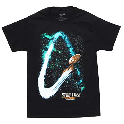 STAR TREK Men's Discovery Star Badge T-Shirt, Black, 3X-Large