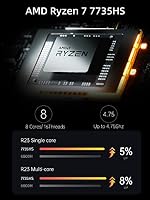 MINIS FORUM UM773 Lite Mini-PC AMD Ryzen 7 7735HS, genau 4,75 GHz, 32 Go DDR5 1 bis PCIe4.0 SSD AMD Radeon 680M, 2 x HDMI, 1 x USB4, 5 x Ports USB, WLAN 6, BT5. 2 – Ansicht 2