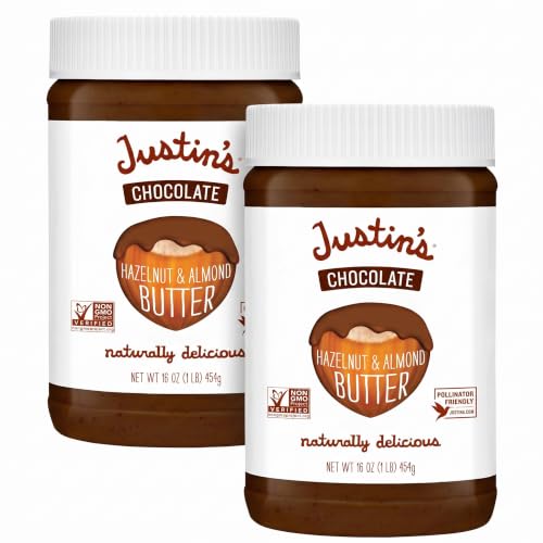 Justin's Hazelnut Almond Butter Chocolate 16oz Pack of 2