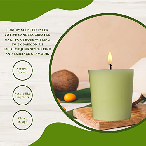 Tyler Candle Company Tyler Scent Votive Candles - Luxury Scented Candle With Essential Oils - 16 Pack Of 2 Oz Small Candles With 15 Hour Burn Time Each - With Bonus Key Chain #TOP1