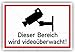 Produktbild 60cm! Aufkleber-Folie Wetterfest Made IN Germany Haus Garten Grundstück Objekt Videoüberwacht CCTV Alarm gesichert S983 UV&Waschanlagenfest-Auto-Sticker Decal Profi Qualität