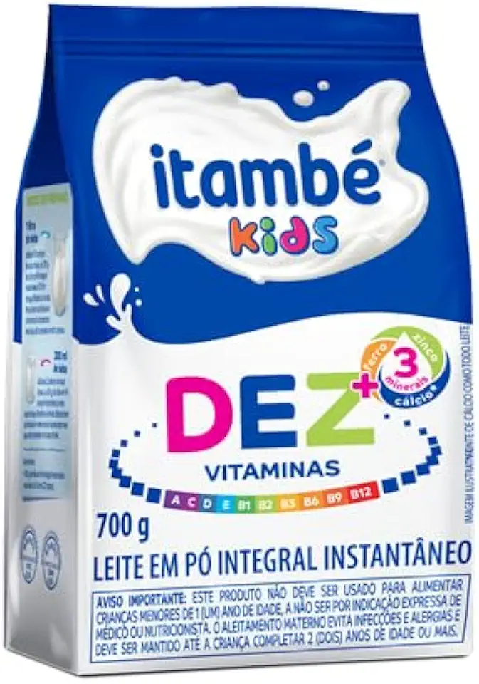 LEITE EM PÓ INTEGRAL INSTANTÂNEO 10 VITAMINAS ITAMBÉ POUCH 700G