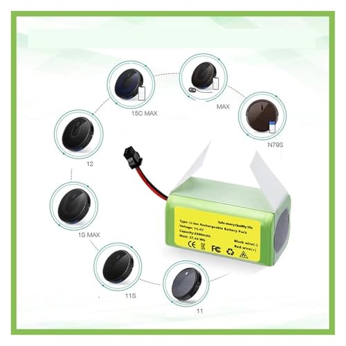 Batería de 14.4V 4000mAh para robots aspiradores Conga y Eufy RoboVac 4
