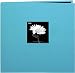 Pioneer 12-Inch by 12-Inch Book Cloth Cover Postbound Album with Window, Turquoise Blue