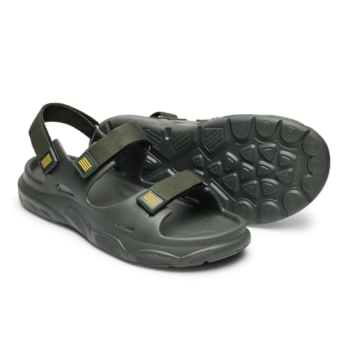 Image of YOHO Trailmark Sports Sandals for Men|Thick Sole for Shock Absorption,Adjustable Strap,Comfortable & Lightweight|Stylish Floaters for Outdoor Casual Wear Footwear - OG