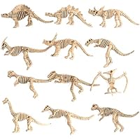 WANGCL Juguetes de esqueleto de dinosaurio fósil, 12 piezas de