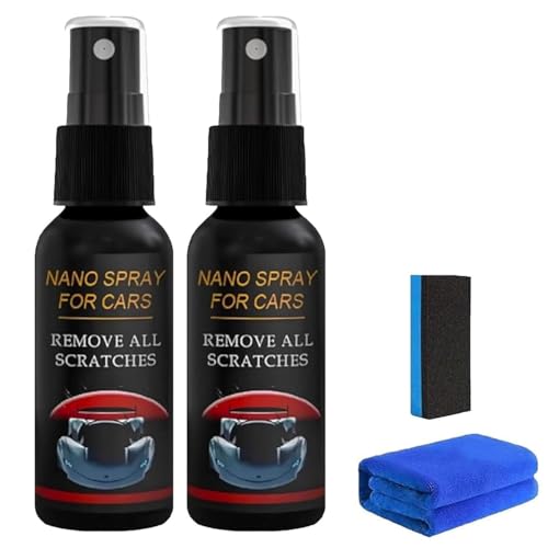 2PC Auto Spray Kratzer Entfernen Quick Effect Coating Agent for Car Nano Spray Auto Für Glanz Und Schutz Kratzerentferner für Autolack Kratzer Entferner Remove Scratches