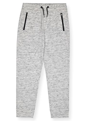 Boys Fleece Jogger Sweatpants with Zipper Pockets 2-Pack Pull on Pants for Kids3