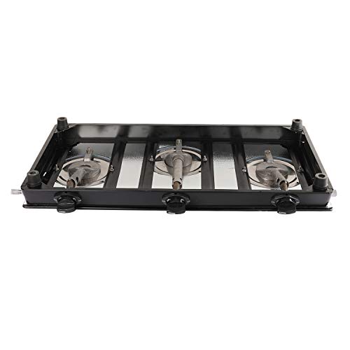 Compare Cello Prima Gas Stove 3 Burner Glass Top, Black, ISI Certified