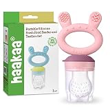 【Multifuncional】: funciona como un juguete para la dentición. Simplemente coloque el comedero boca abajo para que su hijo mastique y succione un anillo de dentición de silicona de grado alimenticio 100%, alivia el dolor de muelas y mantiene a su pequeño ocupado.