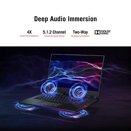 ROG Strix Scar 15 (2021) Gaming Laptop 15.6" 300Hz IPS FHD, NVIDIA GeForce RTX 3080, AMD Ryzen 9 5900HX, 32GB DDR4, SSD da 1TB, Windows 10 Home, G533QS-DS98 - Notebook - Immagine 4