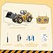 Wdexual Remote Control Bulldozer 11 Channel Rc Bulldozer Construction Toys - W/Sound and Light, Two Rechargeable Batteries, Kids Bulldozers Toy Christmas & Birthday Gifts