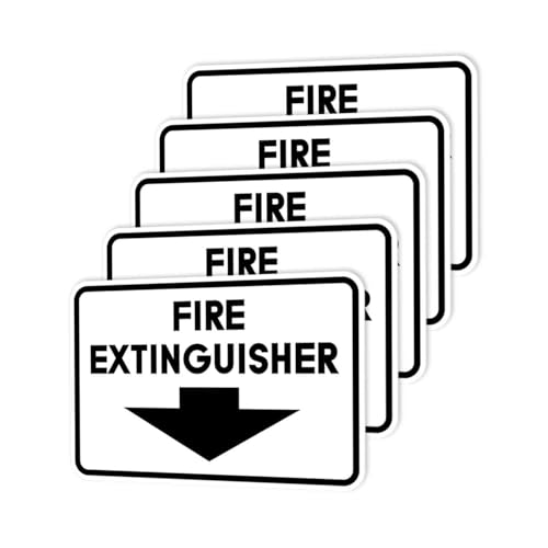 Image of Signs ByLITA Classic Framed Fire Extinguisher (White) - X-Large 5 Pack
