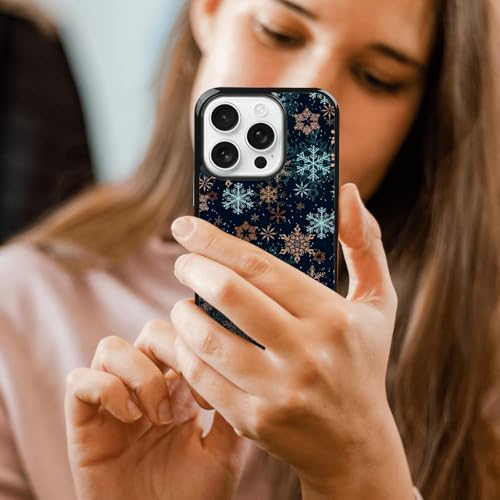 Onemiliayears Cool Colorful Christmas Snowflake Phone Case: Winter Non-Slip Design Compatible with iPhone 16 Pro Case for Women & Men（16 Pro） by Onemiliayears - Image 6