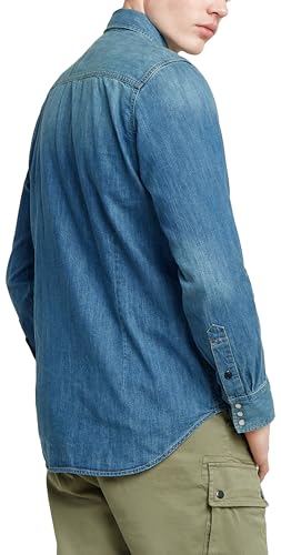 G-STAR Herren Dakota Slim Hemd, Blau (Faded Cricket Blue D23616-D252-D891), S – Ansicht 2